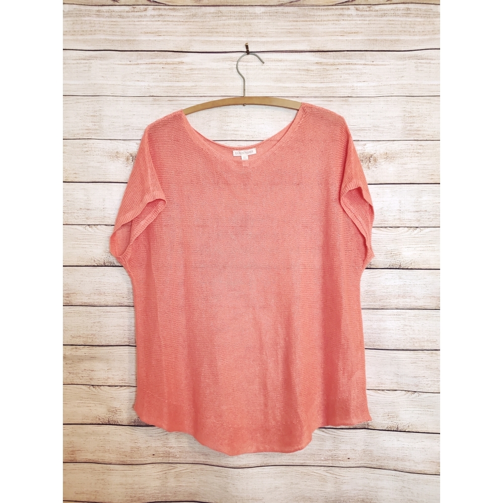 🔴 2/$25🔴 ⚡Eileen Fisher⚡Organic Linen Knit⚡Coral